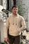 Hoodie  3 iplik Şardonlu Erkek Sweatshirt- Taş Rengi